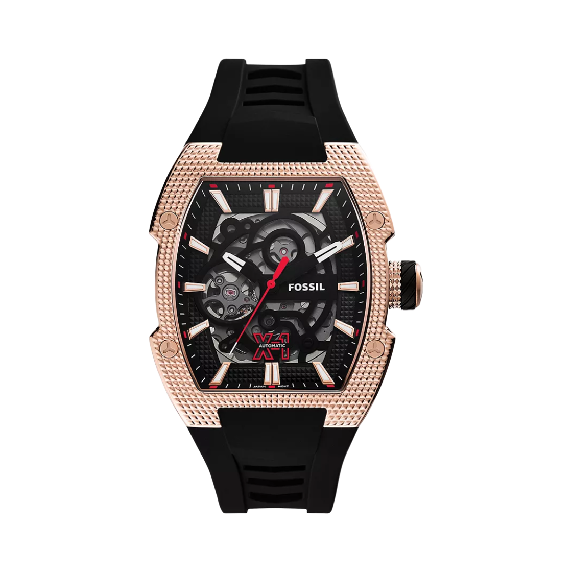 ME3283 Fossil Machine X-1 Automatic Three-Hand 42mm Silicone Rose Gold Black