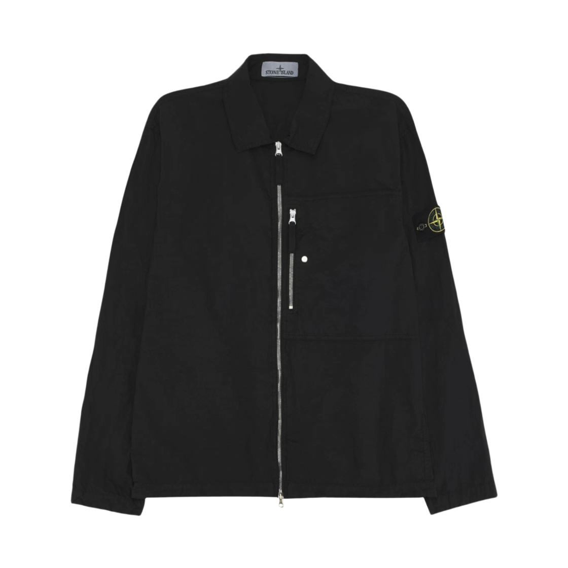 L1S151200038 S0019 V002 [15% 쿠폰] Stone Island 1200038 Nylon Metal In Econyl Regular-Fit Overshirt with Zip Pocket Black - 26SS