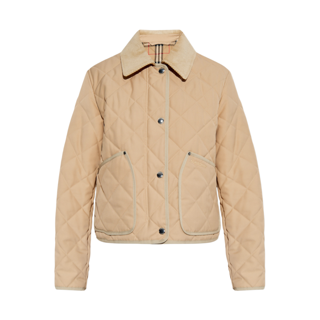 8096026 SOFT FAWN 24F [15% 쿠폰] (W) Burberry Diamond Quilted Lanford Jacket Beige