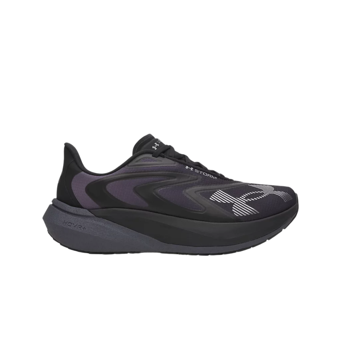 6013477-001 Under Armour UA Velociti Distance Storm Unisex Running Shoes Black Castlerock Metallic Gun Metal