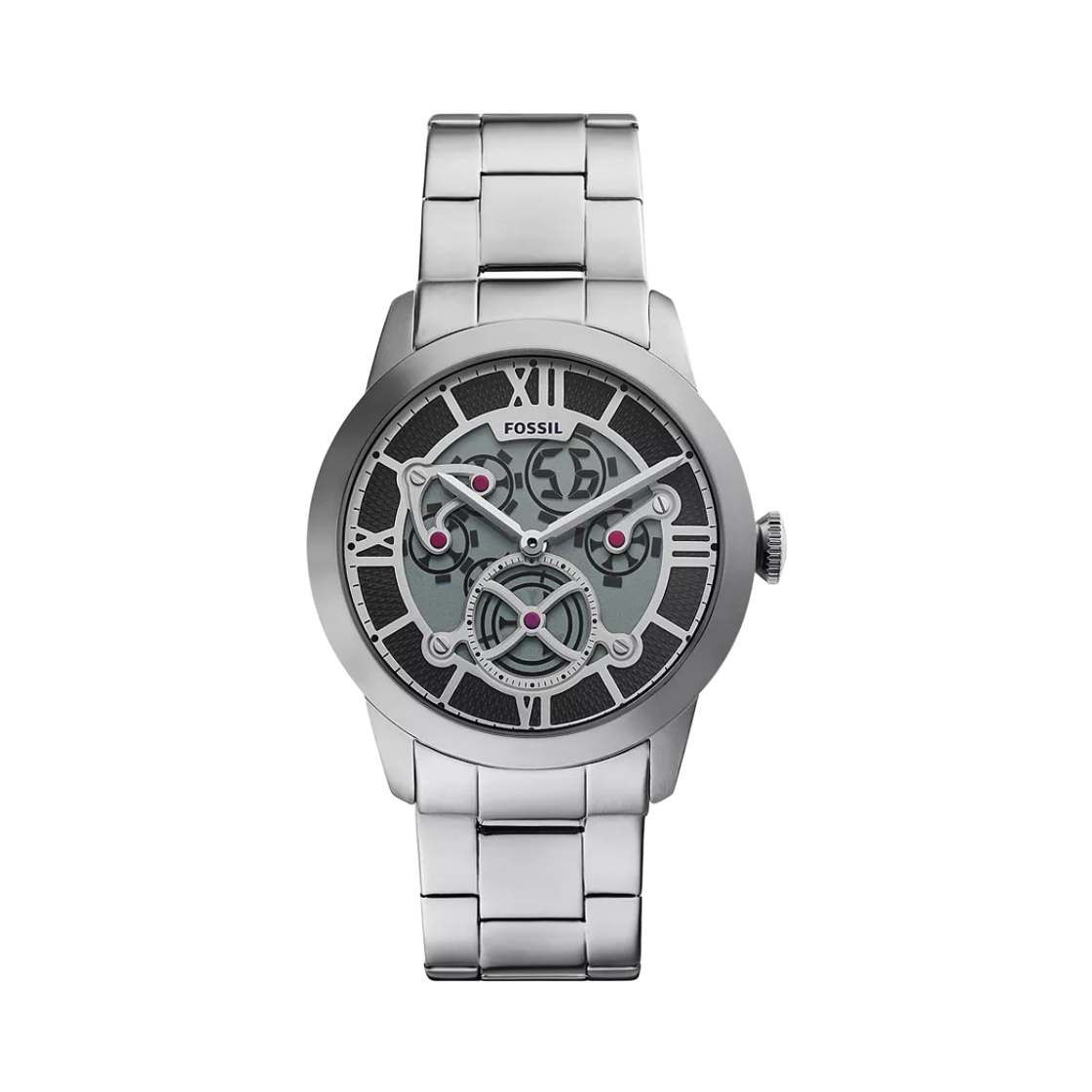 FS6192 Fossil Townsman Big Tic Quartz 42mm Stainless Steel Silver