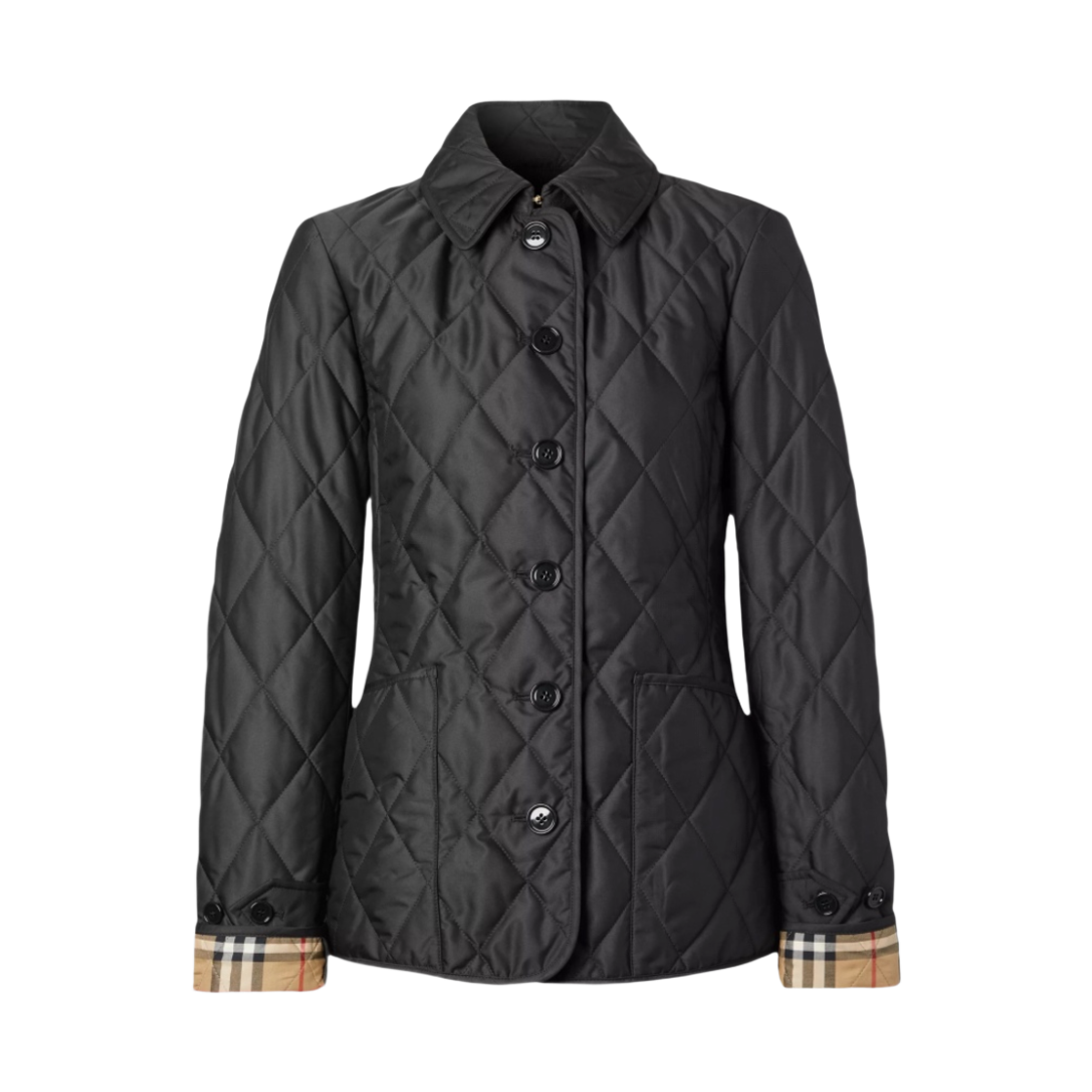 8049866 BLACK 25S [15% 쿠폰] (W) Burberry Diamond Quilted Thermoregulated Jacket Black