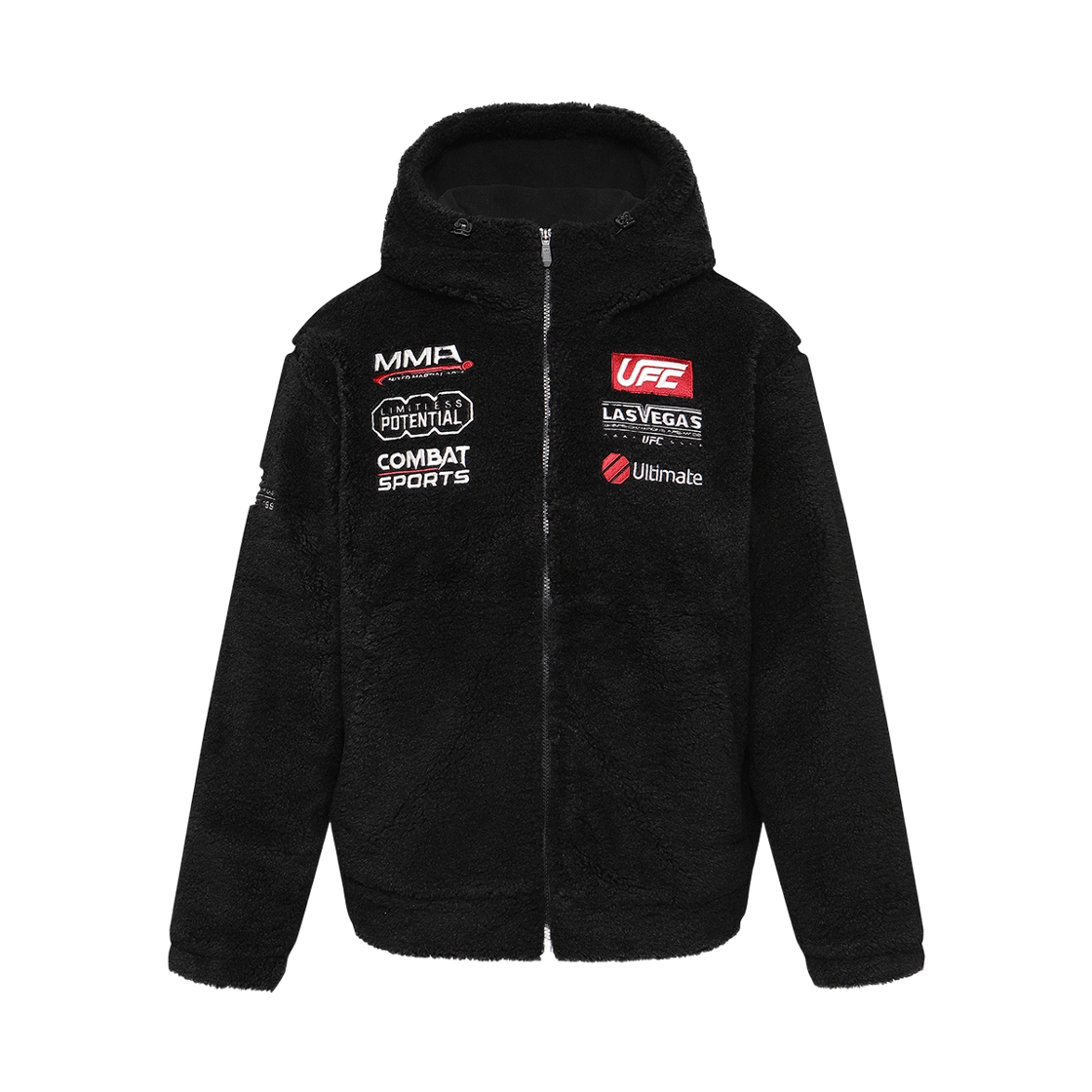 유에프씨 스포츠 MMA 스폰서십 릴렉스핏 플리스 자켓 블랙(UFC SPORT Mma Sponsorship Relaxed Fit Fleece Jacket Black) - 1