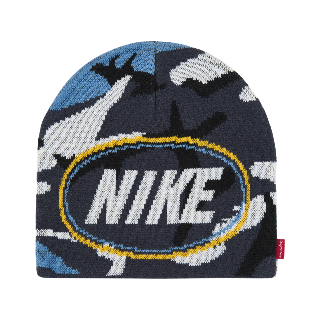 슈프림 x 나이키 오발 비니 블루 카모 - 26FW(Supreme x Nike Oval Beanie Blue Camo - 26FW) - 1