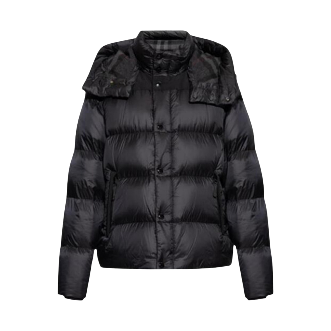 8096382 BLACK 24F [15% 쿠폰] Burberry Quilted Logo Patch Hooded Padded Jacket Black
