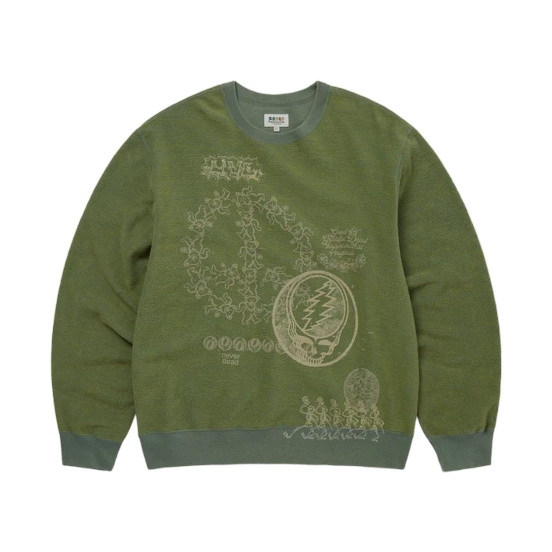 - Thisisneverthat x Grateful Dead Iconography Reversible Crewneck Heather Olive