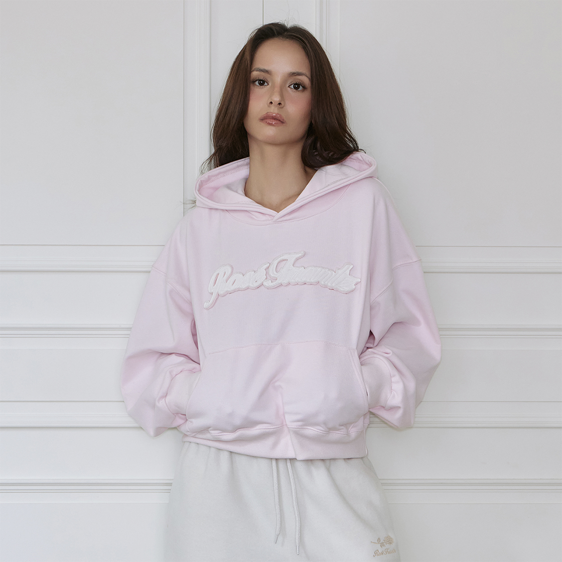 로제프란츠 기모 아플리케 후디 [핑크](Rosefrantz Brushed Fleece Applique Hoodie [Pink]) - 4