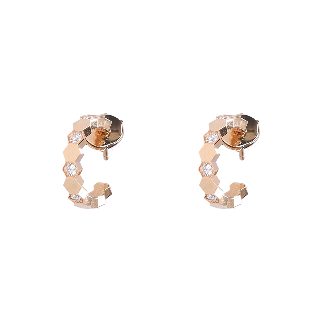 ITJ9KURPIH9E Chaumet Beads Hoop Earrings 18K Rose Gold Diamond