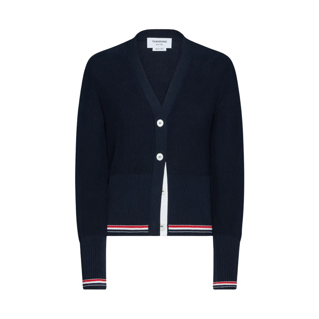 FKC641A Y3030 415 25S [15% 쿠폰] (W) Thom Browne Classic Cotton V-Neck Cardigan Blue