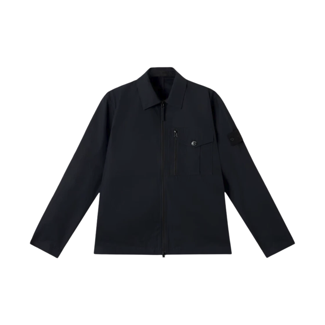 K1S151200007 S00F1 V002 [15% 쿠폰] Stone Island 1200007 Weatherproof Cotton Canvas Ghost Overshirt Black - 25SS