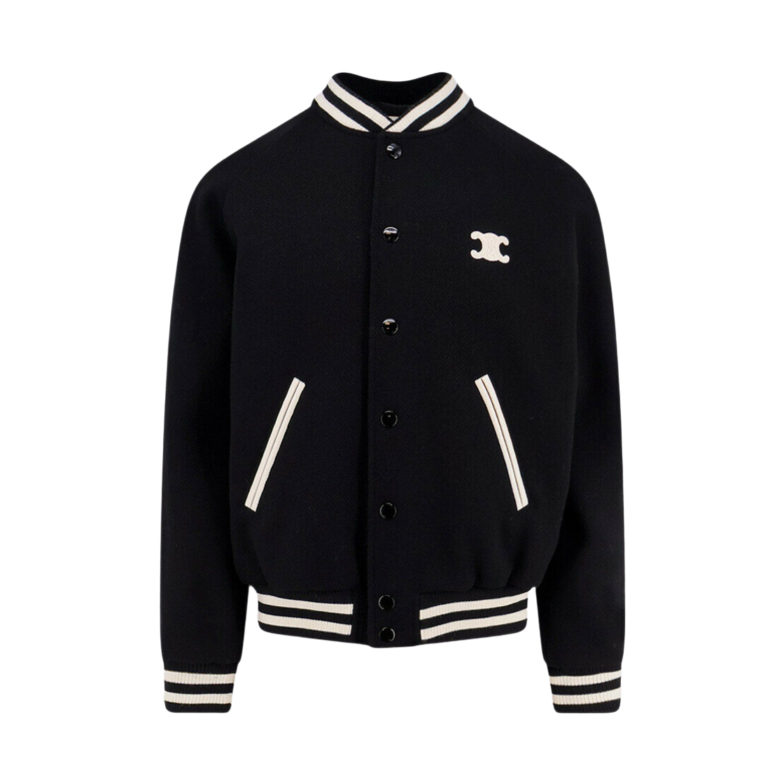 RV0L4896C 38NO 25F [15% 쿠폰] Celine Textured Wool Triomphe Teddy Jacket Black