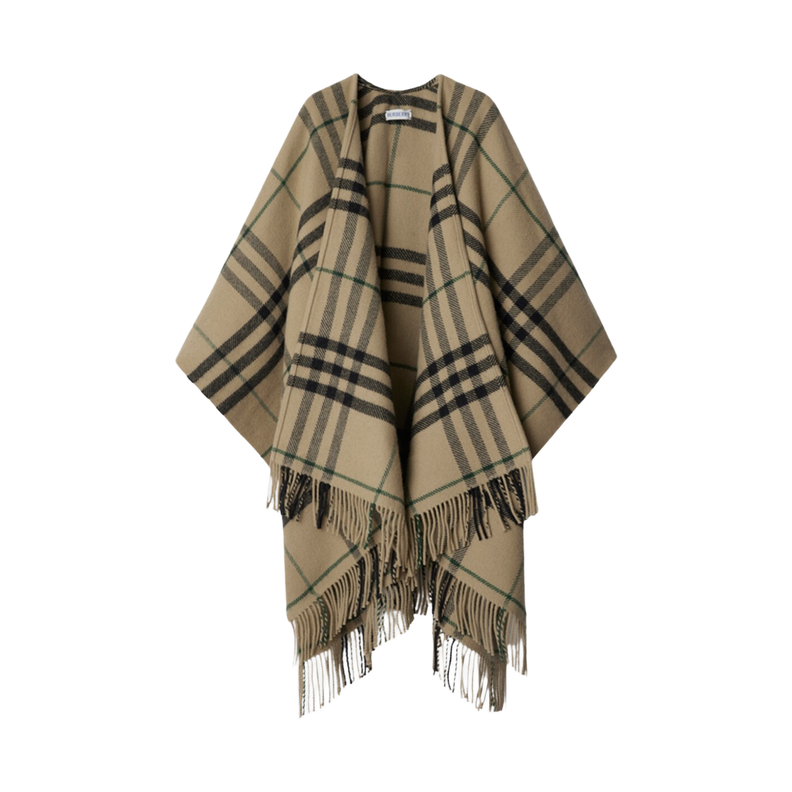 8090880 LINDEN 24F [15% 쿠폰] Burberry Check Wool Cashmere Cape Linden