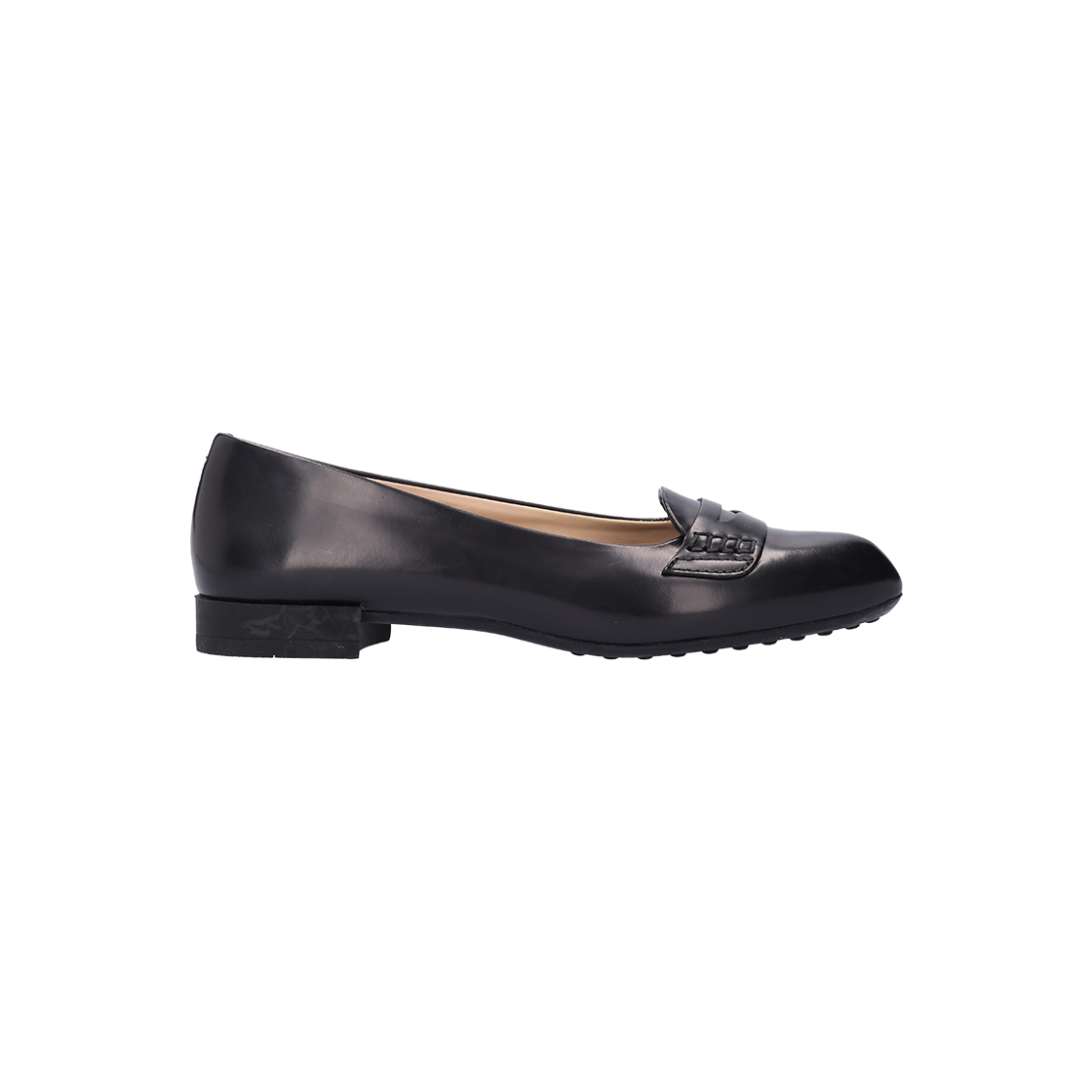 토즈 포인티드 토 페니 로퍼 펌프스 힐 스무스 카프스킨 블랙(Tod's Pointed Toe Penny Loafers Pumps Smooth Calfskin Black)