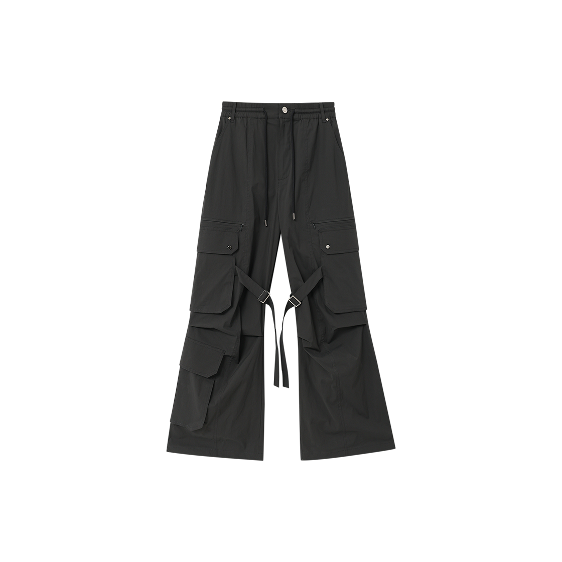 Z26R-WPT17-CH Znuz Carzo Double-Pocket Parachute Pants - Charcoal