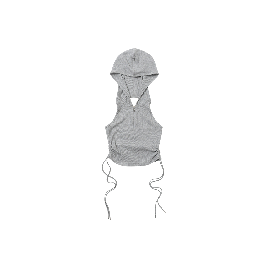 Z26S-WT09-GY Znuz Sleeveless Hoodiez - M/Grey