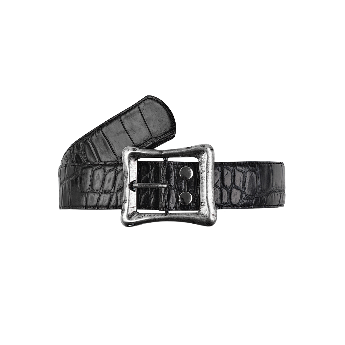 에모스탠스클럽 코어 벨트 크록 엠보스드 블랙(emostanceclub Core Belt Croc Embossed Black)