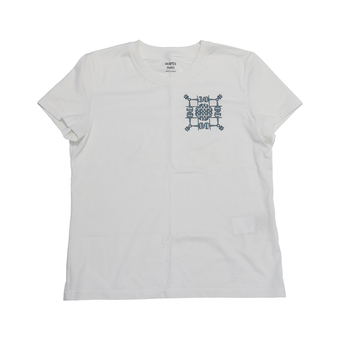 ITWEQPWFHBKP Hermes Short Sleeve Cotton T-Shirt White