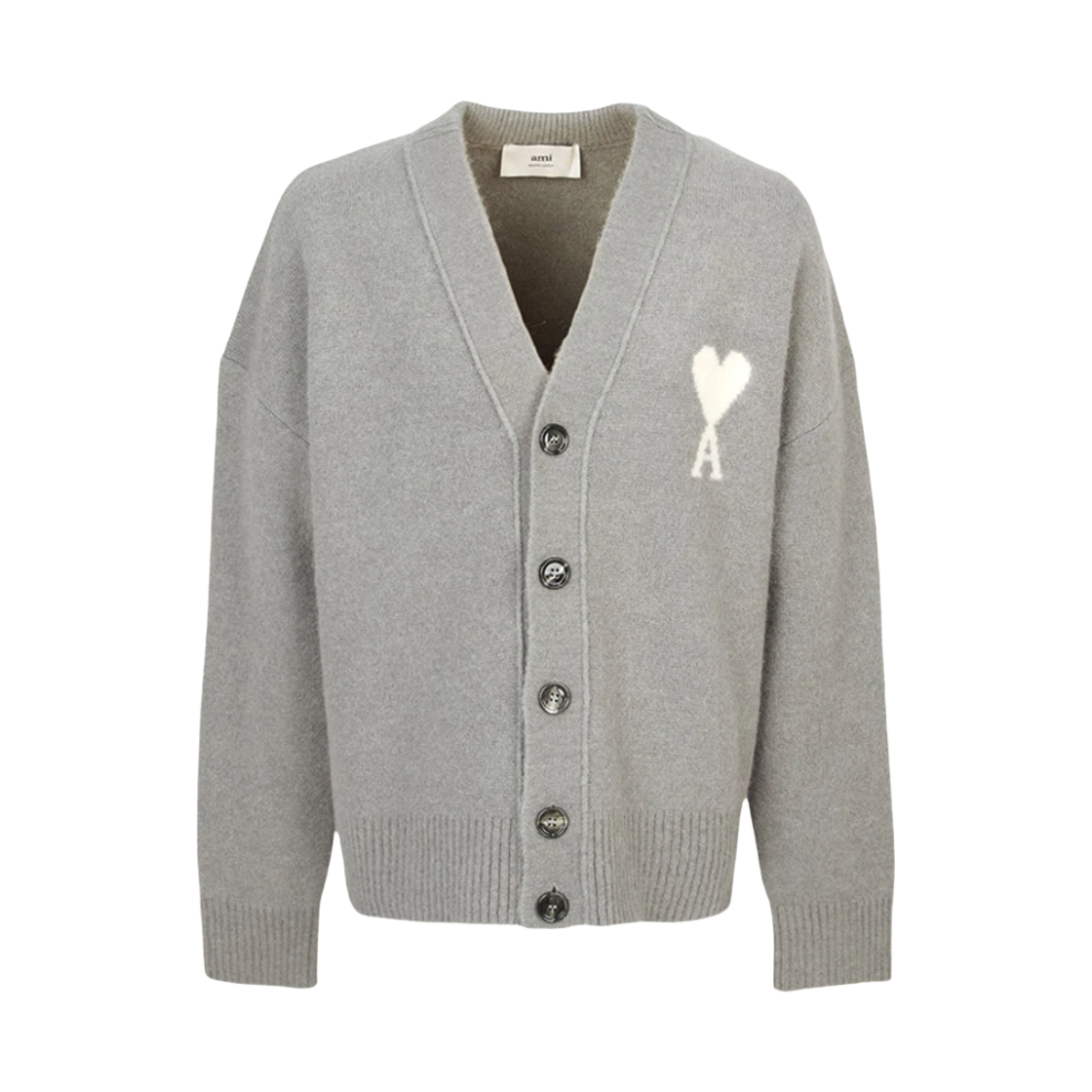 UKC365 KN0135 058 M 25F [15% 쿠폰] AMI Cardigan Gray