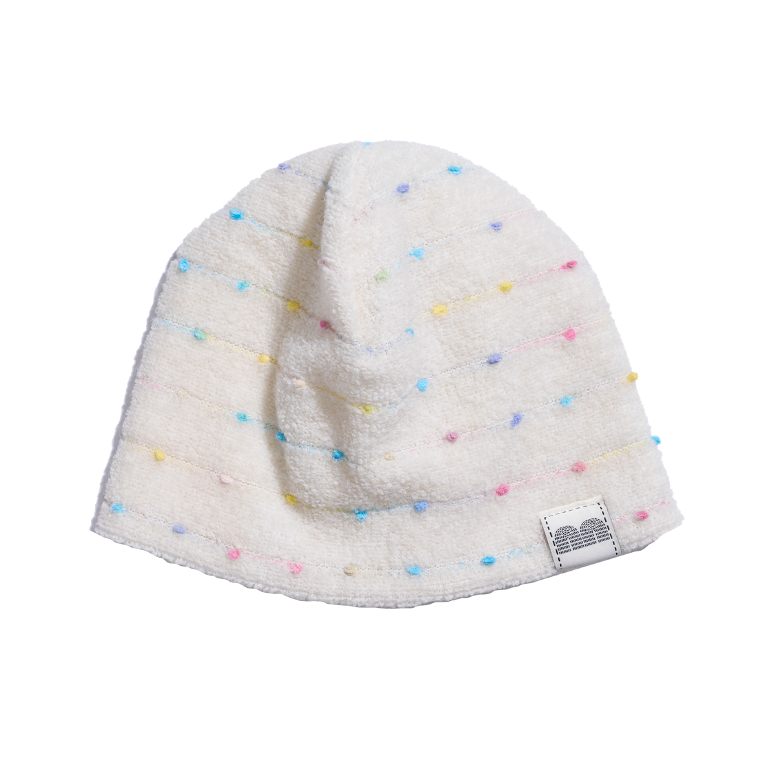 nn26ac20cr Not New nn Label Dot Stripe Beanie Cream