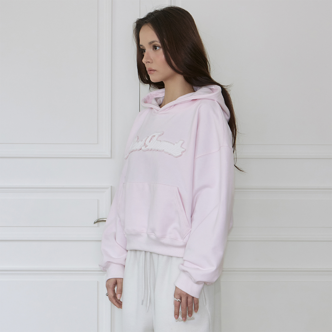 로제프란츠 기모 아플리케 후디 [핑크](Rosefrantz Brushed Fleece Applique Hoodie [Pink]) - 3