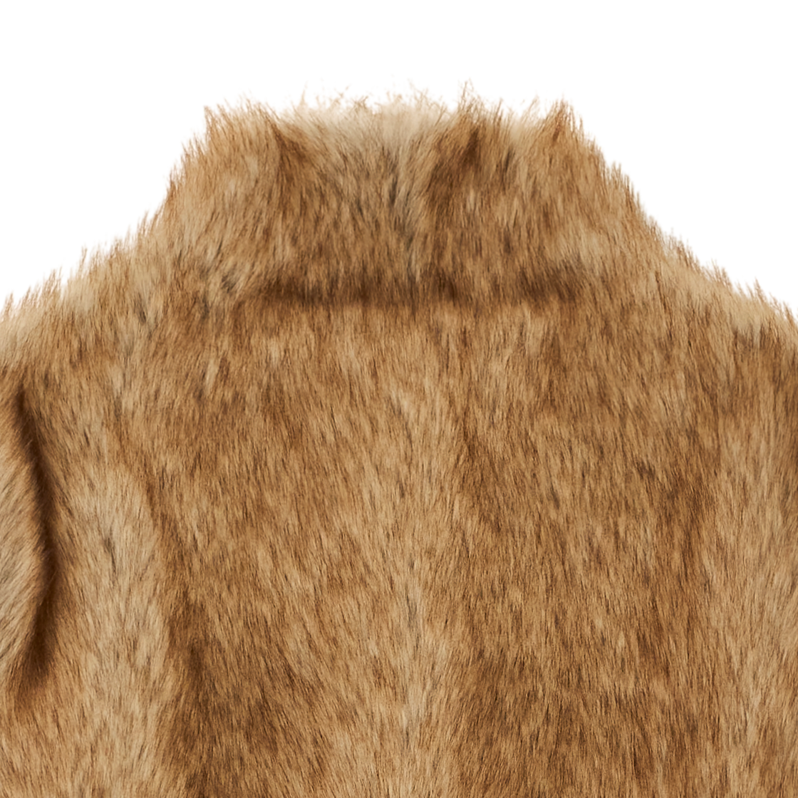 퍼버즈 우먼 패널드 리버서블 퍼 코트 베이지 - 26FW(Perverze Women Paneled Reversible Fur Coat Beige - 26FW) - 6