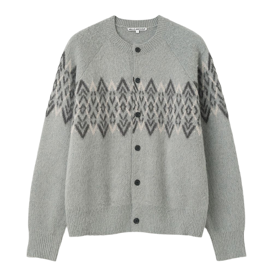 ML945GRA milloarchive Partition Nordic Cardigan Gray