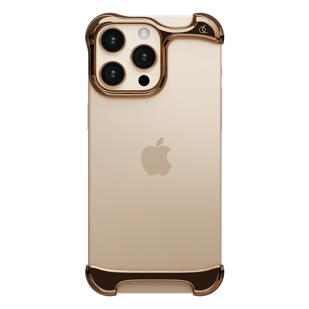 AP-AL-PRS-IP16P Arc Pulse iPhone Aerospace Aluminum Bumper Case – Rose Bronze (iPhone 16 Pro / Pro Max)