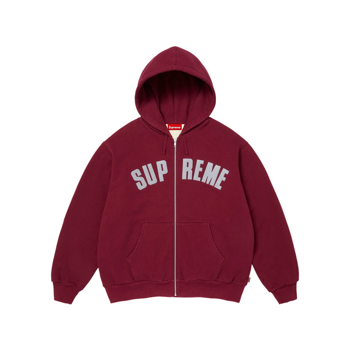 슈프림 아크 써멀 라인드 집업 후드 스웨트셔츠 카디널 - 26FW(Supreme Arc Thermal Lined Zip Up Hooded Sweatshirt Cardinal - 26FW)