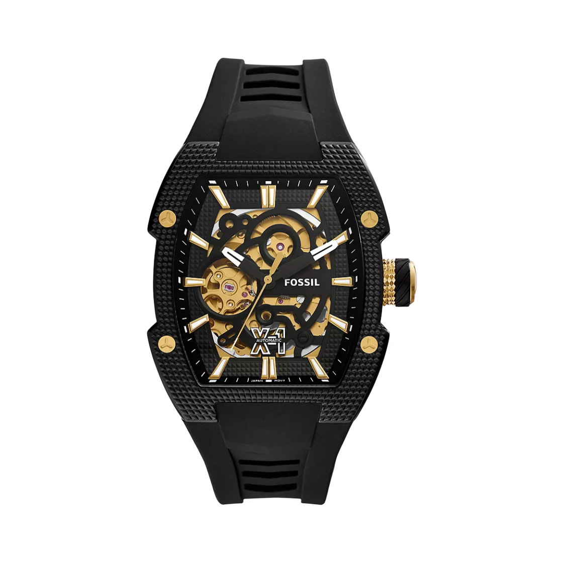 ME3284 Fossil Machine X-1 Automatic Three-Hand 42mm Silicone Gold Black