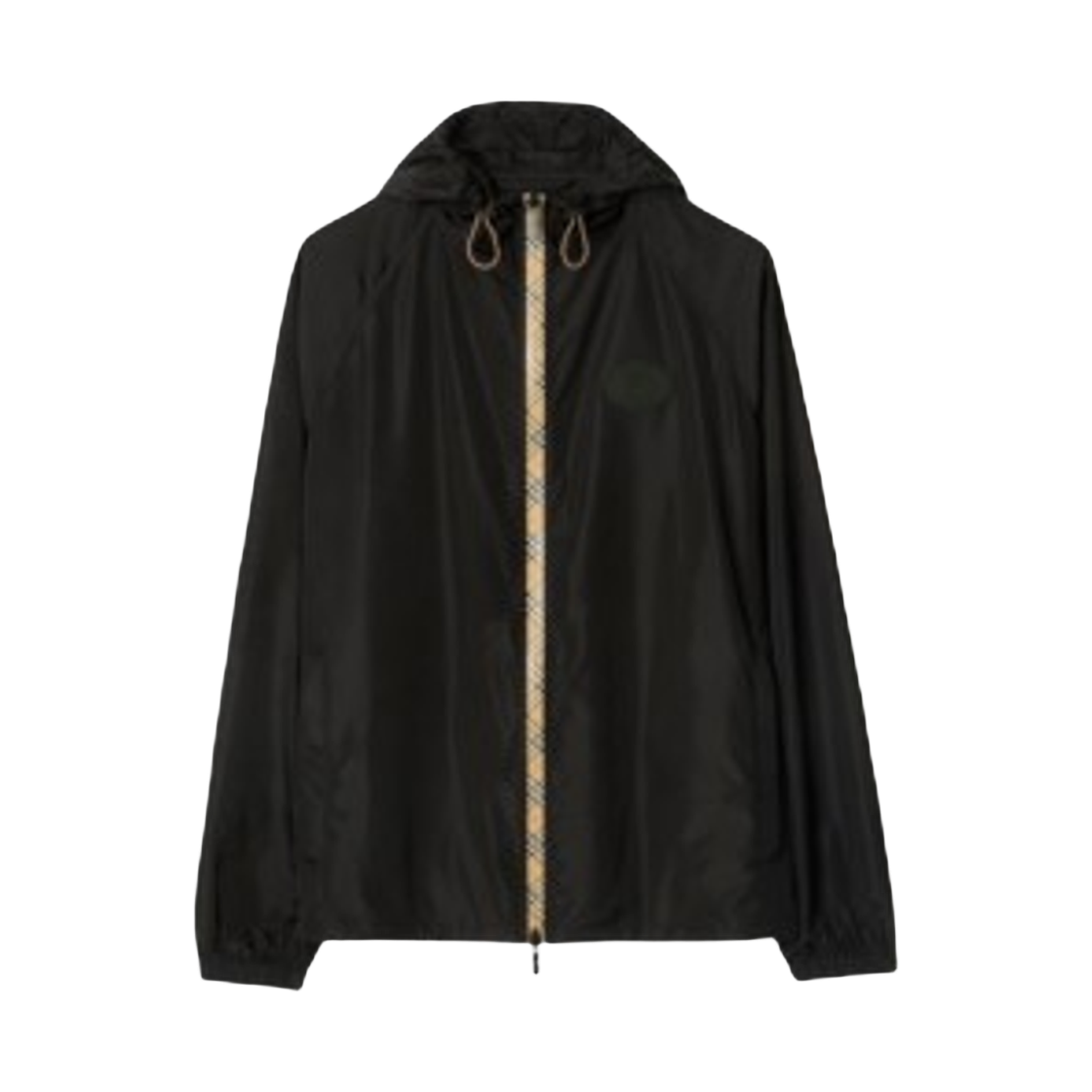 8120369 BLACK 26S [15% 쿠폰] Burberry Checker Tape Nylon Hooded Jacket Black