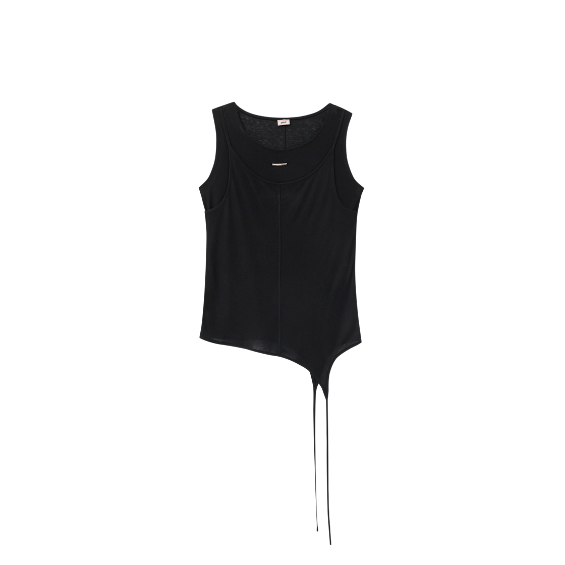 Z26R-WT025-BK Znuz Layerez Unbalance Strap Sleeveless - Black
