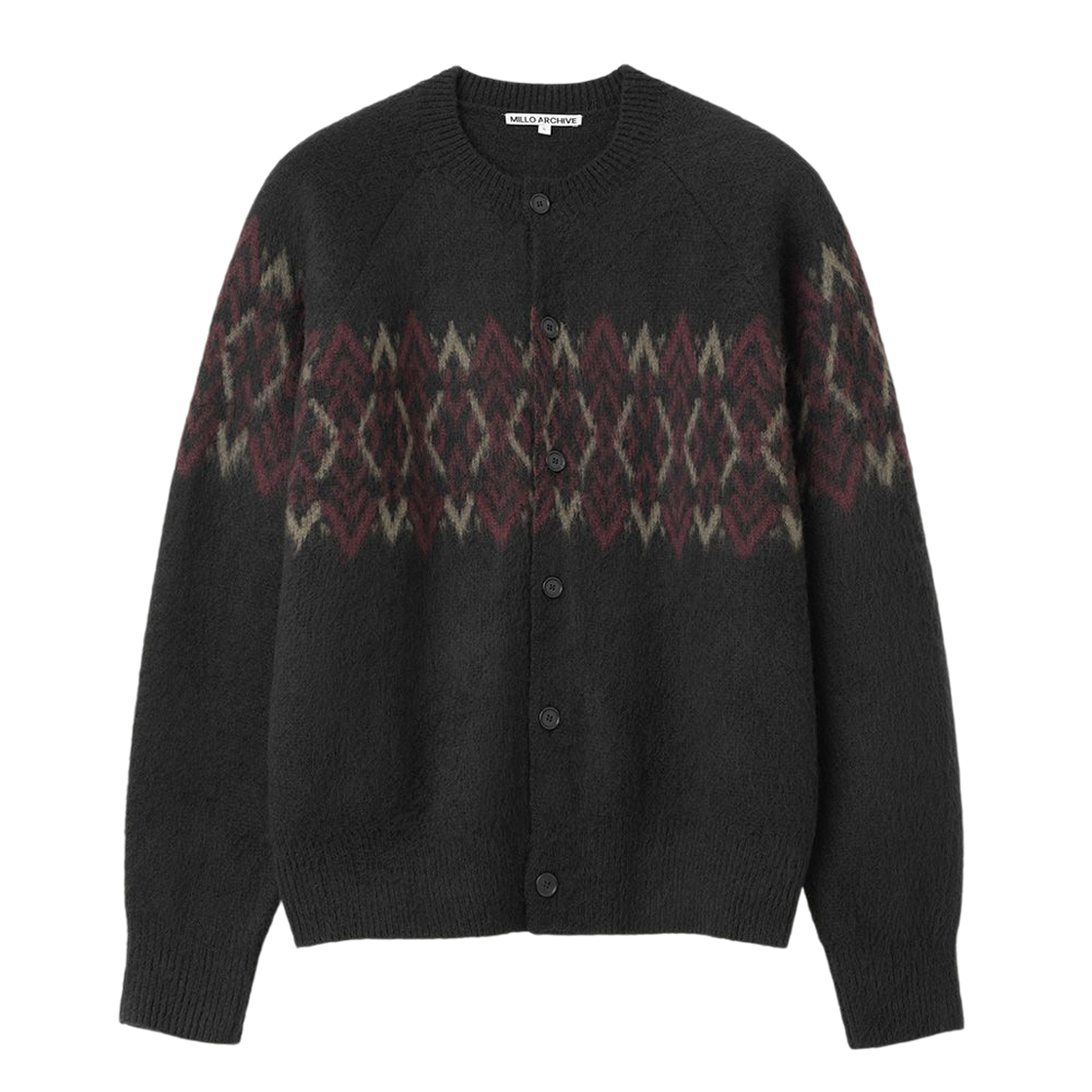 밀로 아카이브 파티션 노르딕 가디건 블랙(milloarchive Partition Nordic Cardigan Black) - 1