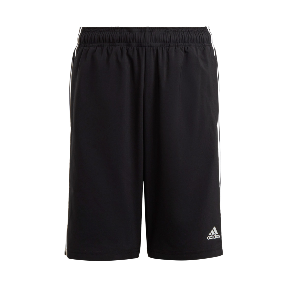 HR6332 (Kids) Adidas Essentials 3-Stripes Woven Shorts Black White - KR Sizing