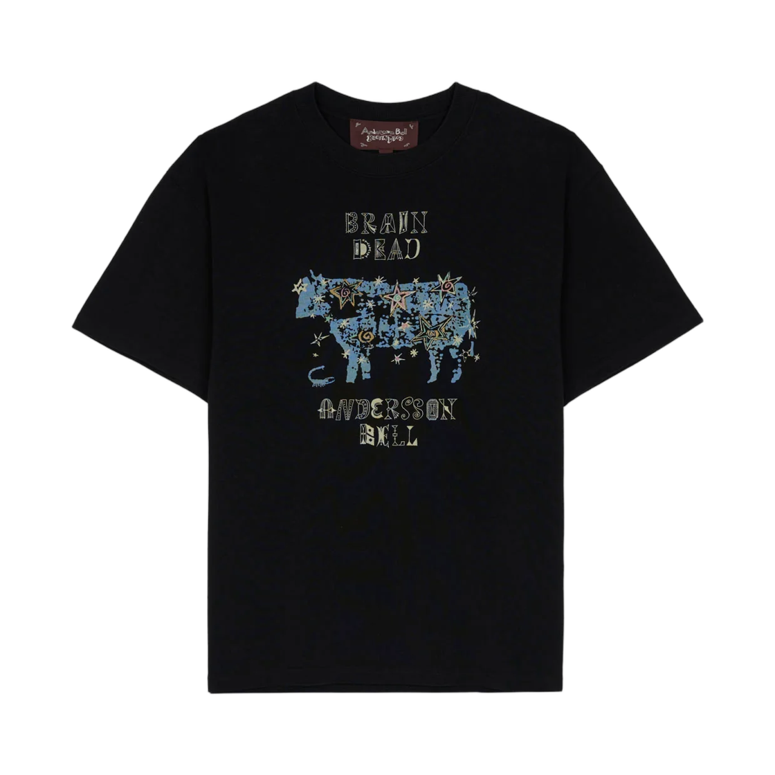 브레인 데드 x 앤더슨벨 데드 카우 티셔츠 블랙(Brain Dead x Andersson Bell Dead Cow T-Shirt Black)