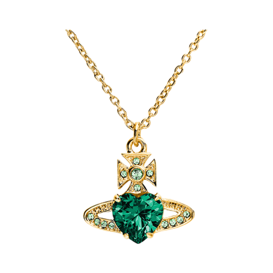 6302038Y-02RA18 (W) Vivienne Westwood Ariella Pendant Gold Green