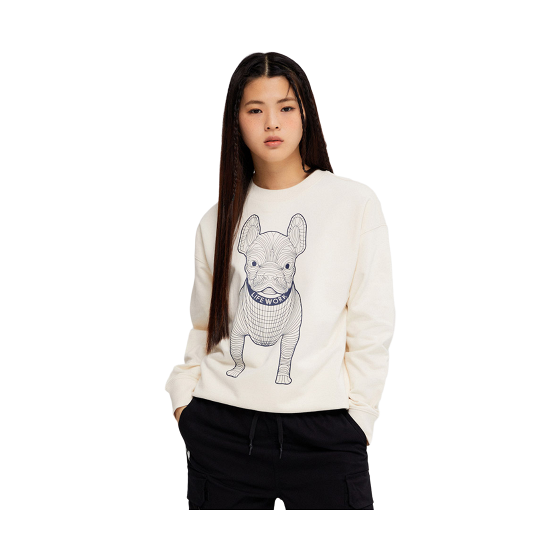 라이프워크 시그니처 빅라독 프린팅 맨투맨_LW245MT990(Lifework Signature Big Radog Printed Sweatshirt_LW245MT990) - 3