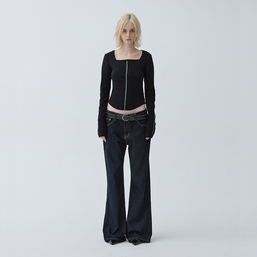 아크무어 딥 인디고 와이드 진 블루(ARCMOOR Deep Indigo Wide Jeans Blue) - 2