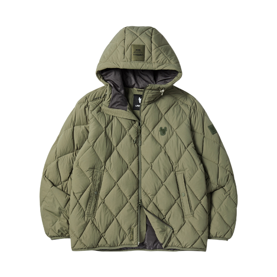 라이프워크 라독 와펜 퀼팅 후드 다운 점퍼_LW254DJ301(Lifework Radog Wappen Quilted Hooded Down Jumper_LW254DJ301) - 4