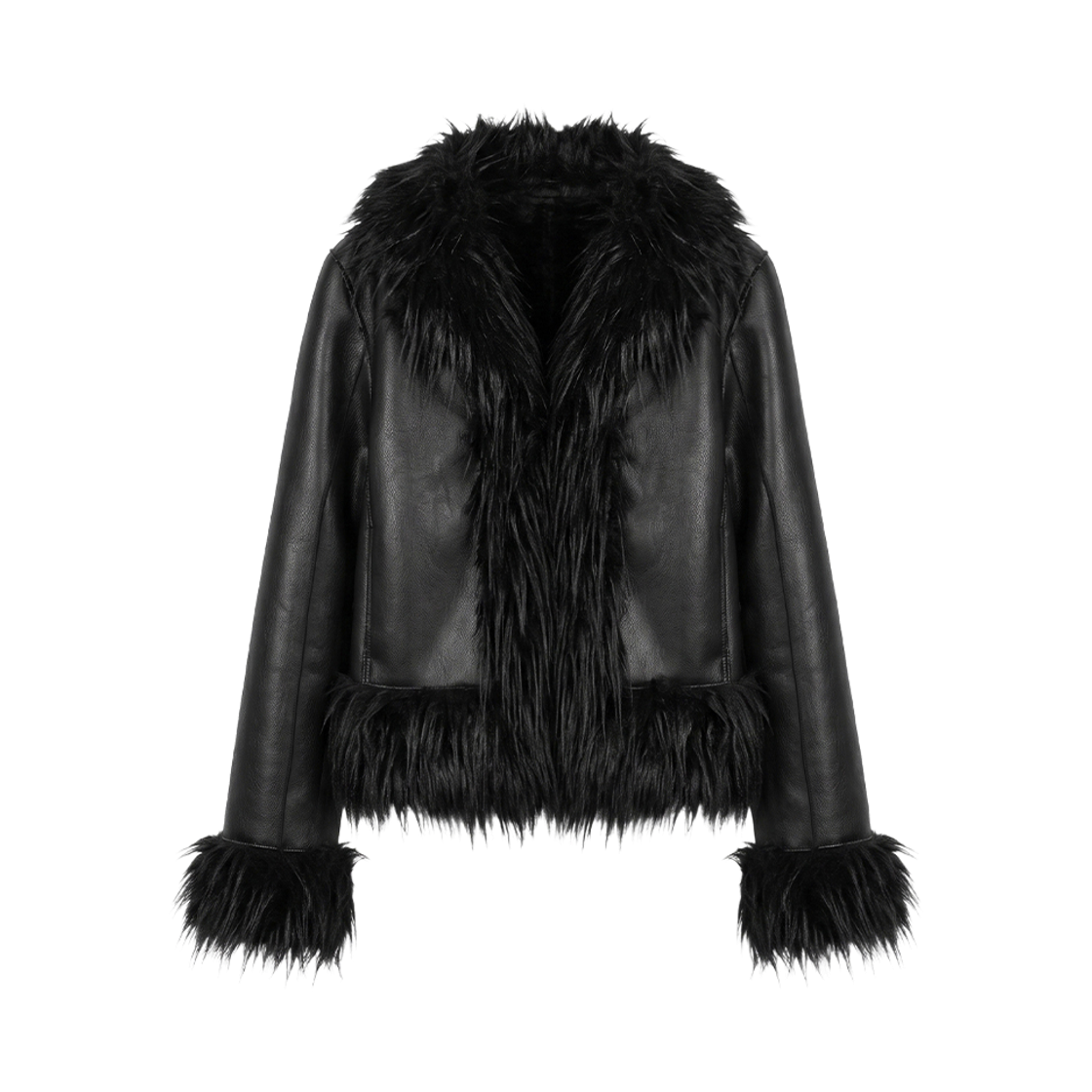 VT26WJK101BLK VOONT Reversible Shearling Mustang Coat (BLACK)