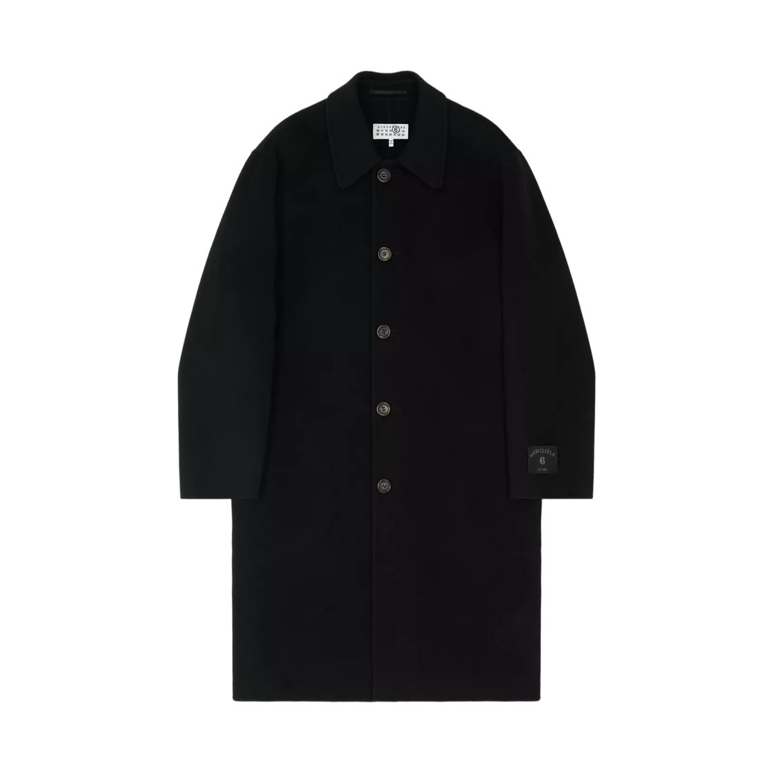SH0AA0033M35761900 MM6 Maison Margiela Double Faced Wool Coat Black