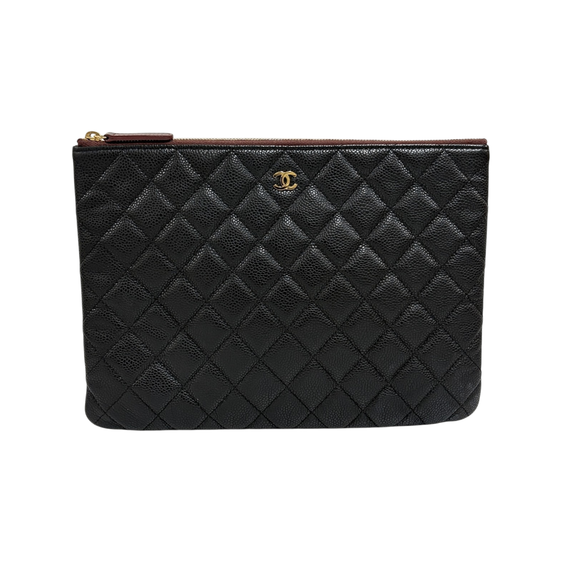 ITVJLFPLBFCK Chanel Classic Caviar Clutch Bag Black New Medium