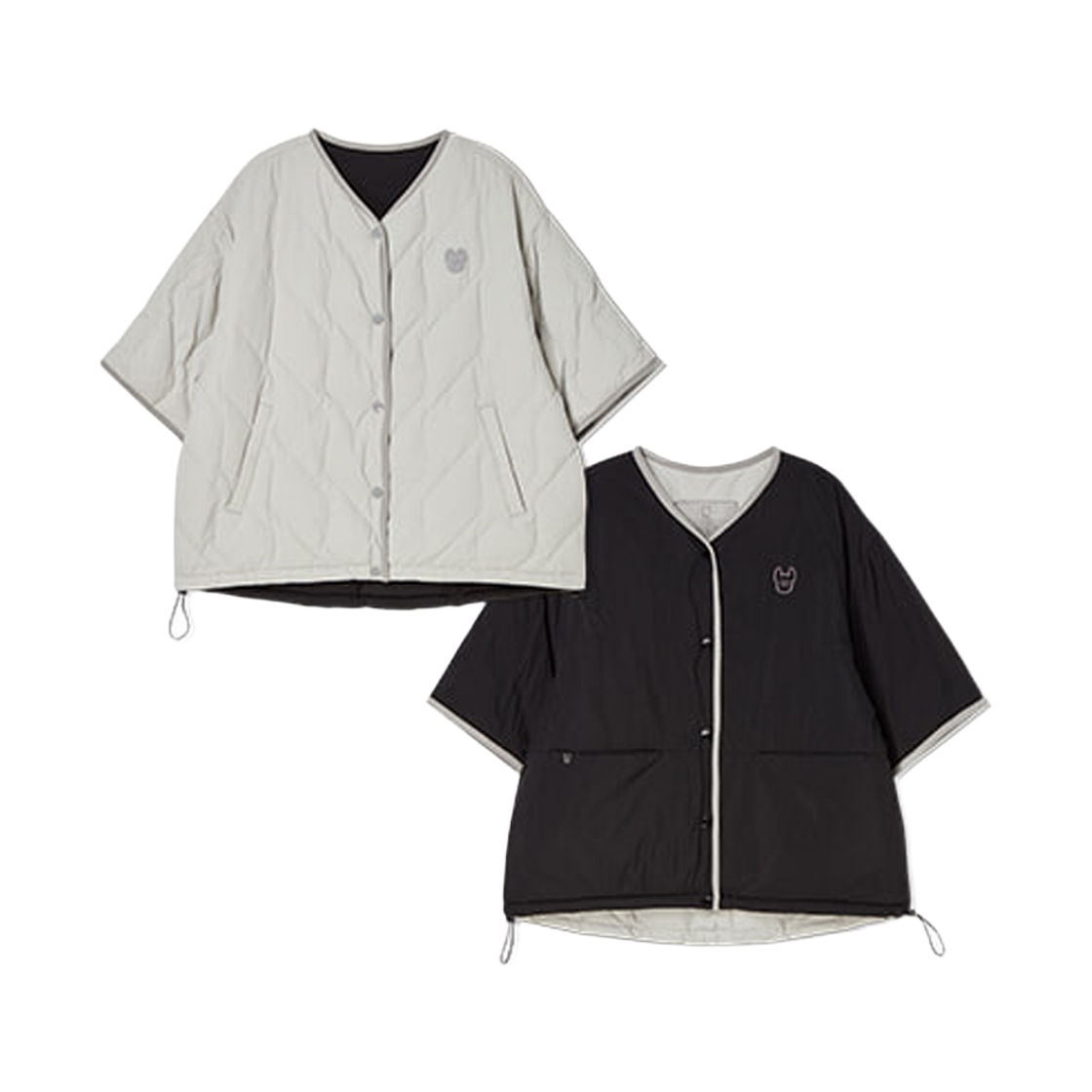 LW244DJ701 Lifework Airy Reversible Short-Sleeve Down Jumper_LW244DJ701