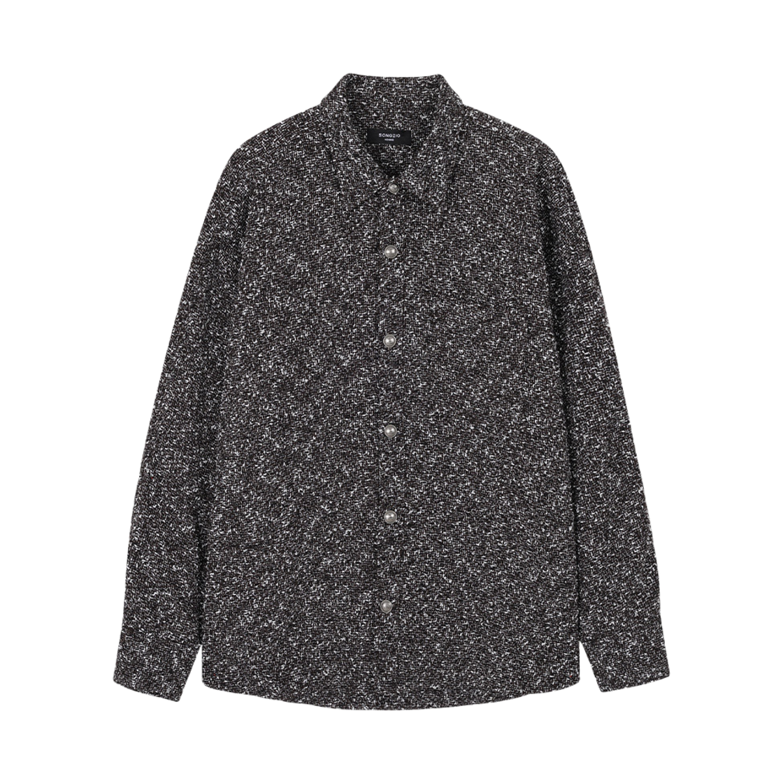SI5SH505BR SONGZIO HOMME Tweed Tuxedo Shirt Brown