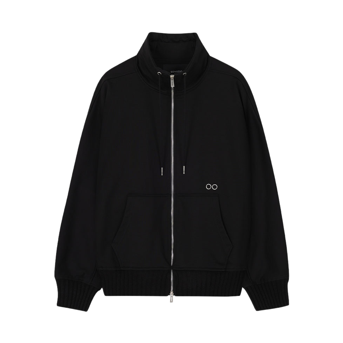 SI5TS502BK SONGZIO HOMME Painted Crossrib Hood Zip Up Black