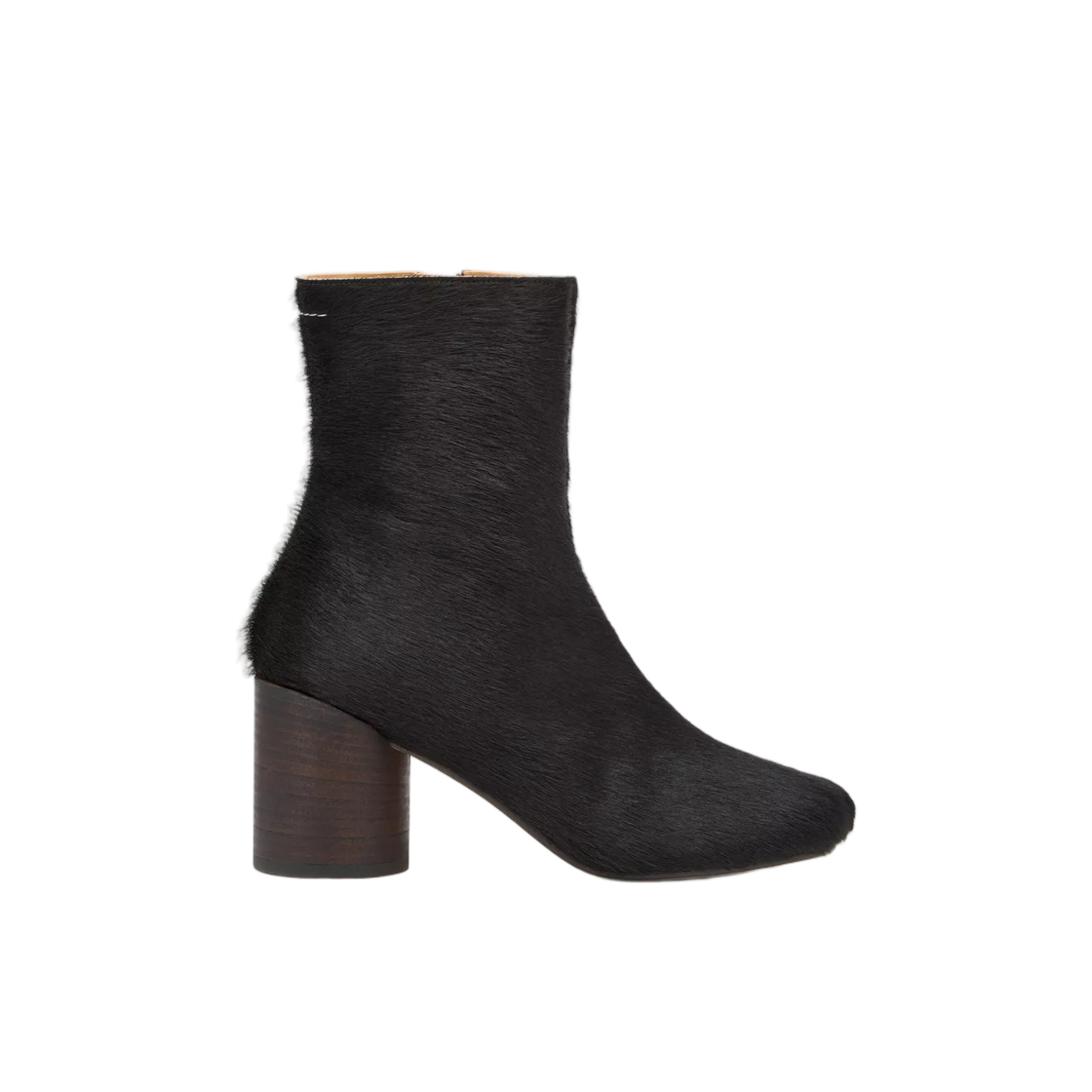 S66WU0145P7868T2154 (W) MM6 Maison Margiela Anatomic Ankle Boots In Ponyhair Tapenade