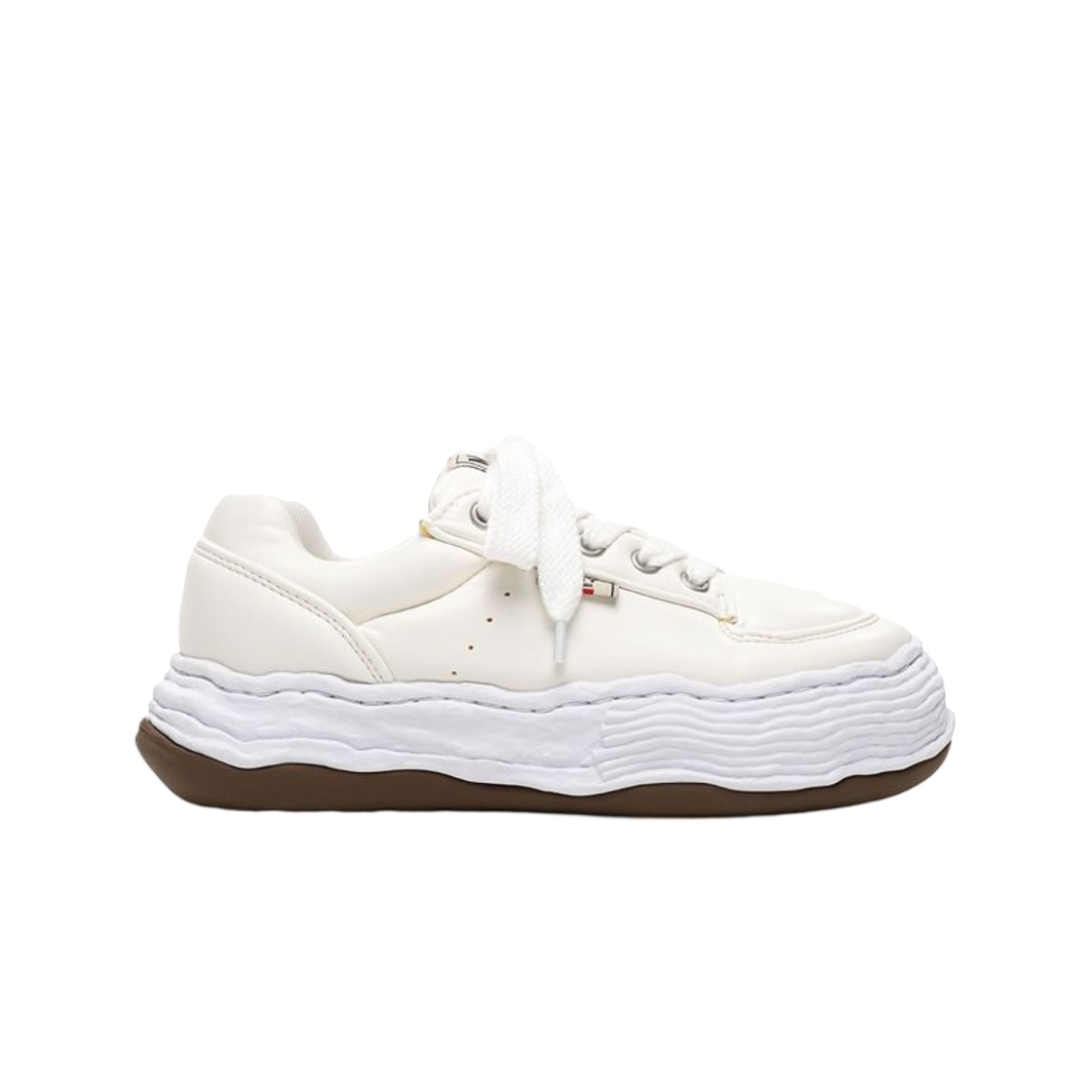 A17FW712-WHITE Mihara Yasuhiro Oliver OG Sole Padded PU Low-Top Sneakers White