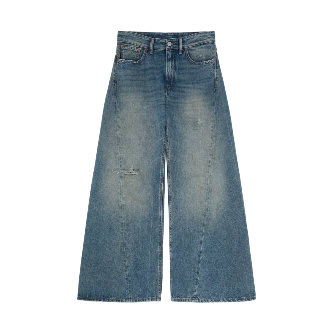 S52LA0238M30055994 (W) MM6 Maison Margiela Wide Leg Jeans Dark Blue