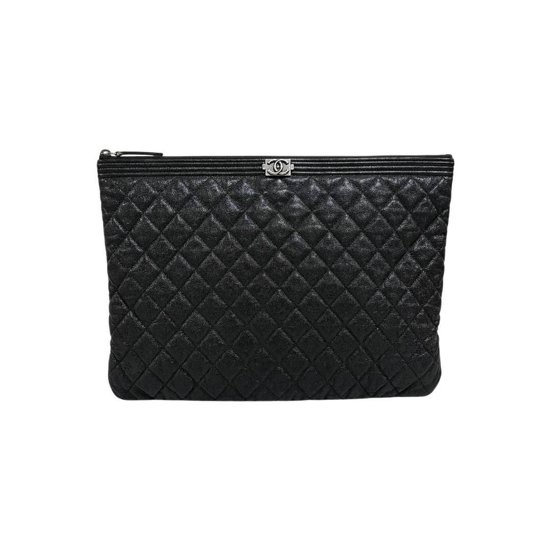 ITW4HNG9P57W Chanel Boy Clutch Bag Black Large