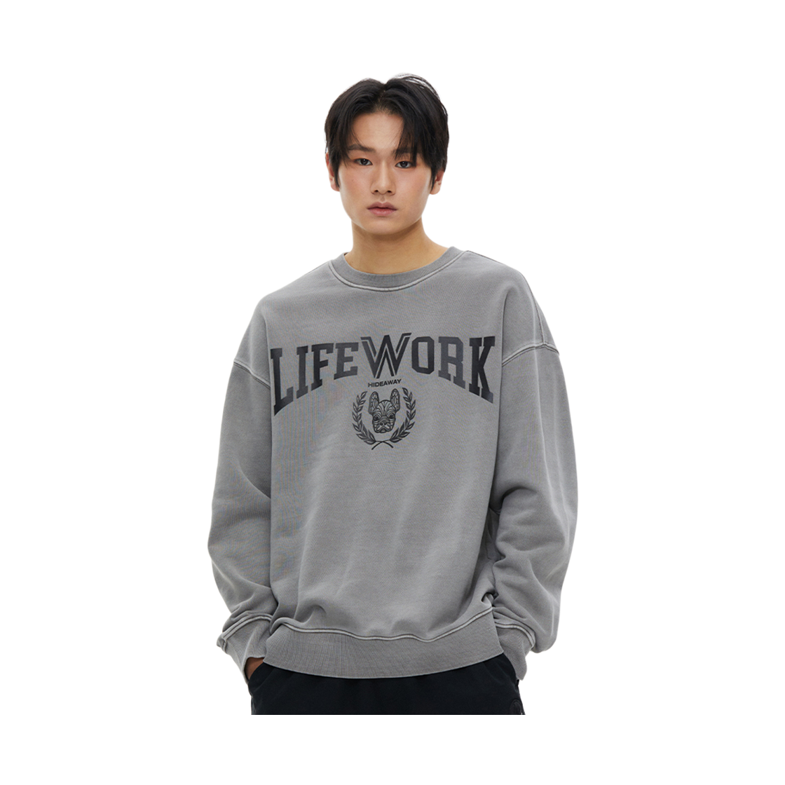 라이프워크 피그먼트 바시티 맨투맨_LW231MT110(Lifework Pigment Varsity Sweatshirt_LW231MT110) - 2