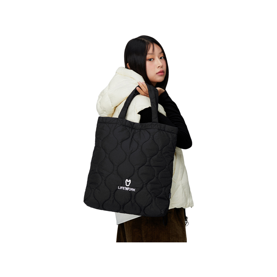 라이프워크 퀼팅 토트백_LW224BG471(Lifework Quilted Tote Bag_LW224BG471) - 2